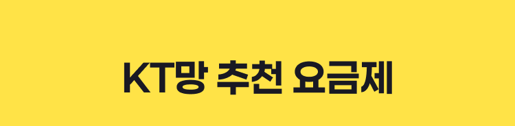 KT망 추천 요금제
